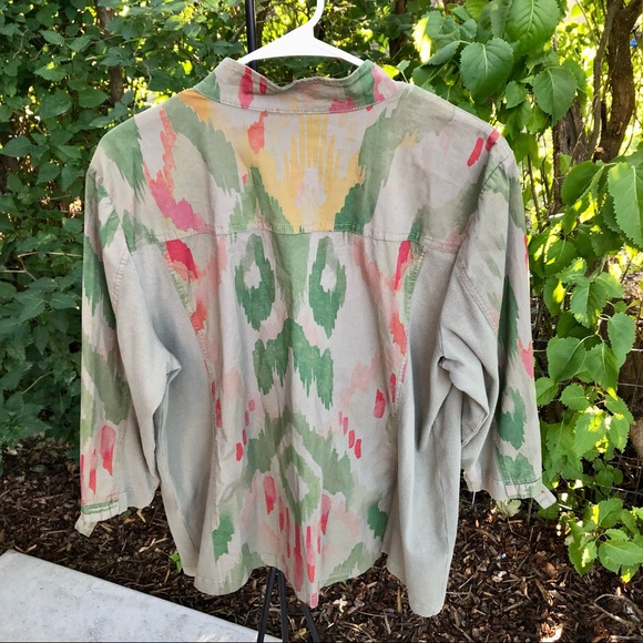 NWT Chico’s Ikat Utility Jacket - Picture 5 of 8
